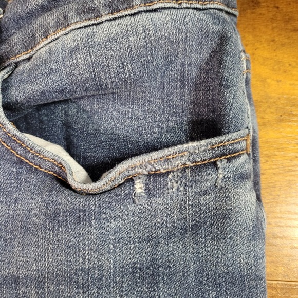 Judy Blue 18W Wide Leg Cropped Jeans Distressed Blue Denim 35x23 - Picture 12 of 13